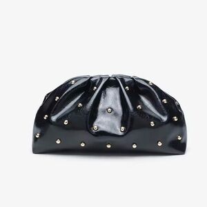 Black Studded Clutch Bag
